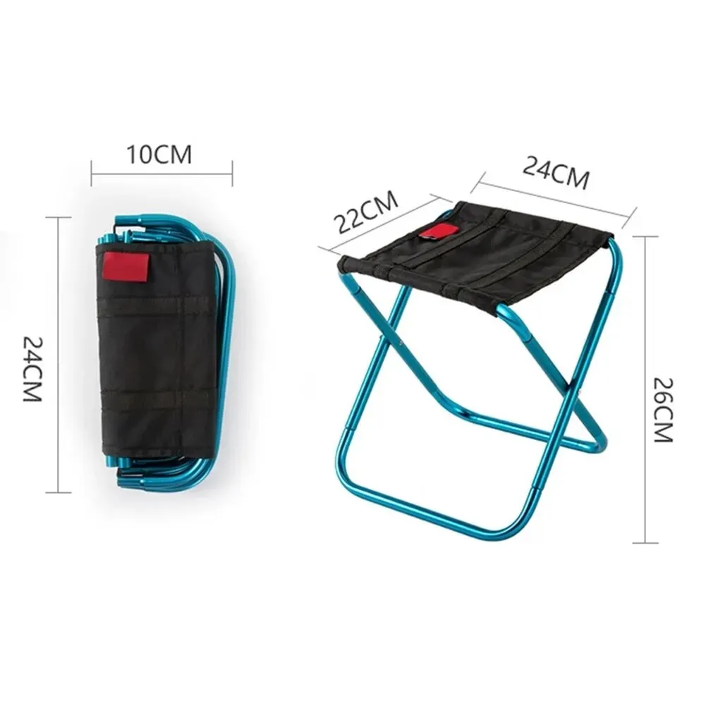 Ultralight Portable Folding Camping Stool: Outdoor Aluminum Alloy Seating for Picnics, & Fishing