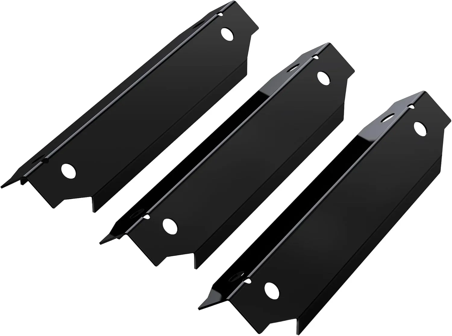 Unicook Grill Replacement Parts for Dyna-Glo 3-Burner Gas BBQ, Porcelain Grill Burner Covers, Heat Plates Shields, Flame Guards, 3 Pack