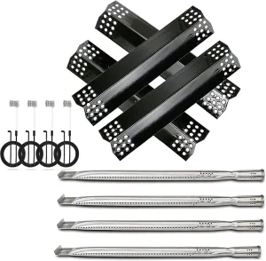 Uniflasy Replacement Part for Nexgrill 720-0925P Burner Tube, Heat Plates for Nexgrill 720-0896 720-0896B 720-0896E, for Home Depot Nexgrill Replacement Parts 4 Burner, 4 Pack
