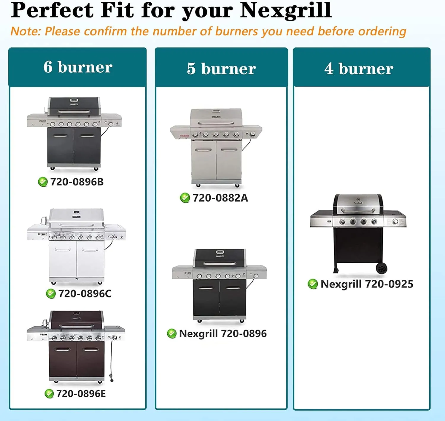 Uniflasy Replacement Part for Nexgrill 720-0925P Burner Tube, Heat Plates for Nexgrill 720-0896 720-0896B 720-0896E, for Home Depot Nexgrill Replacement Parts 4 Burner, 4 Pack