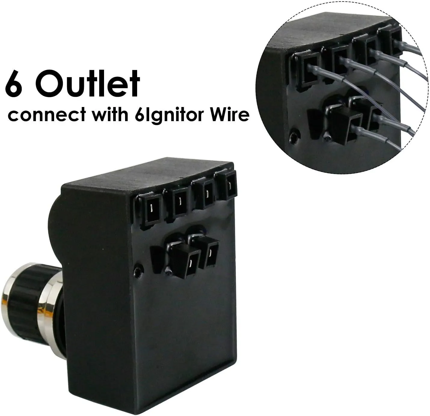 Uniflasy Universal 6 Outlets Tact Push Button Grill Ignitor Kit for Home Depot Nexgril 720-0830H, 720-0830D,720-0888,720-0888N and Most Nexgrill Grill Models