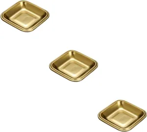 Unomor Pcs Square Camping Plates Stainless Steel Meat Serving Platter Dinner Plate for Grill Home Use