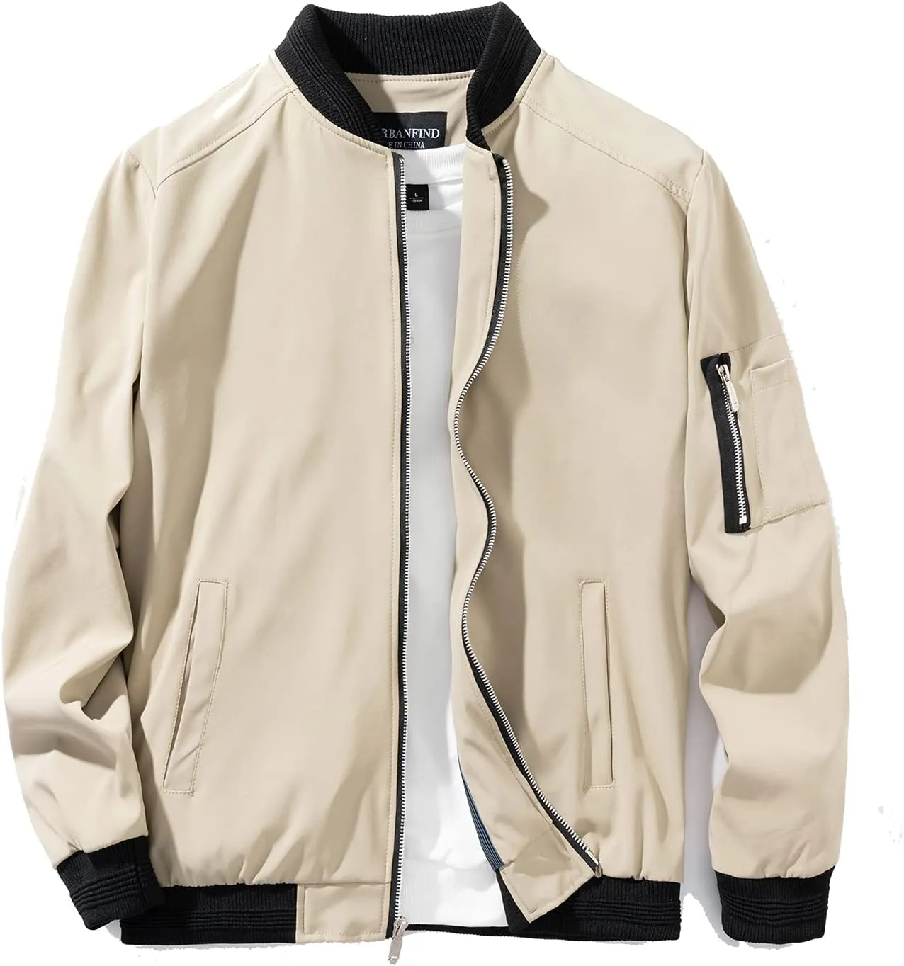 URBANFIND Men's Slim Fit Lightweight Sportswear Jacket Casual Bomber Jacket