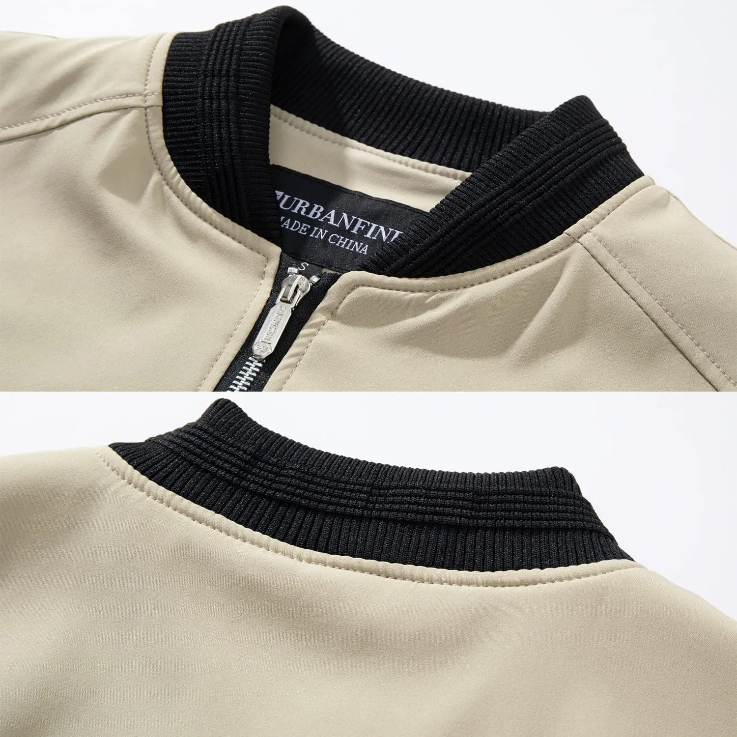 URBANFIND Men's Slim Fit Lightweight Sportswear Jacket Casual Bomber Jacket