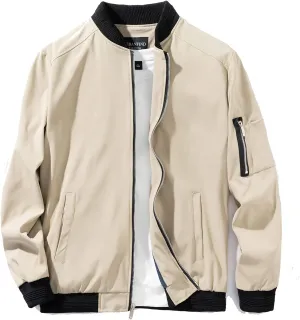 URBANFIND Men's Slim Fit Lightweight Sportswear Jacket Casual Bomber Jacket