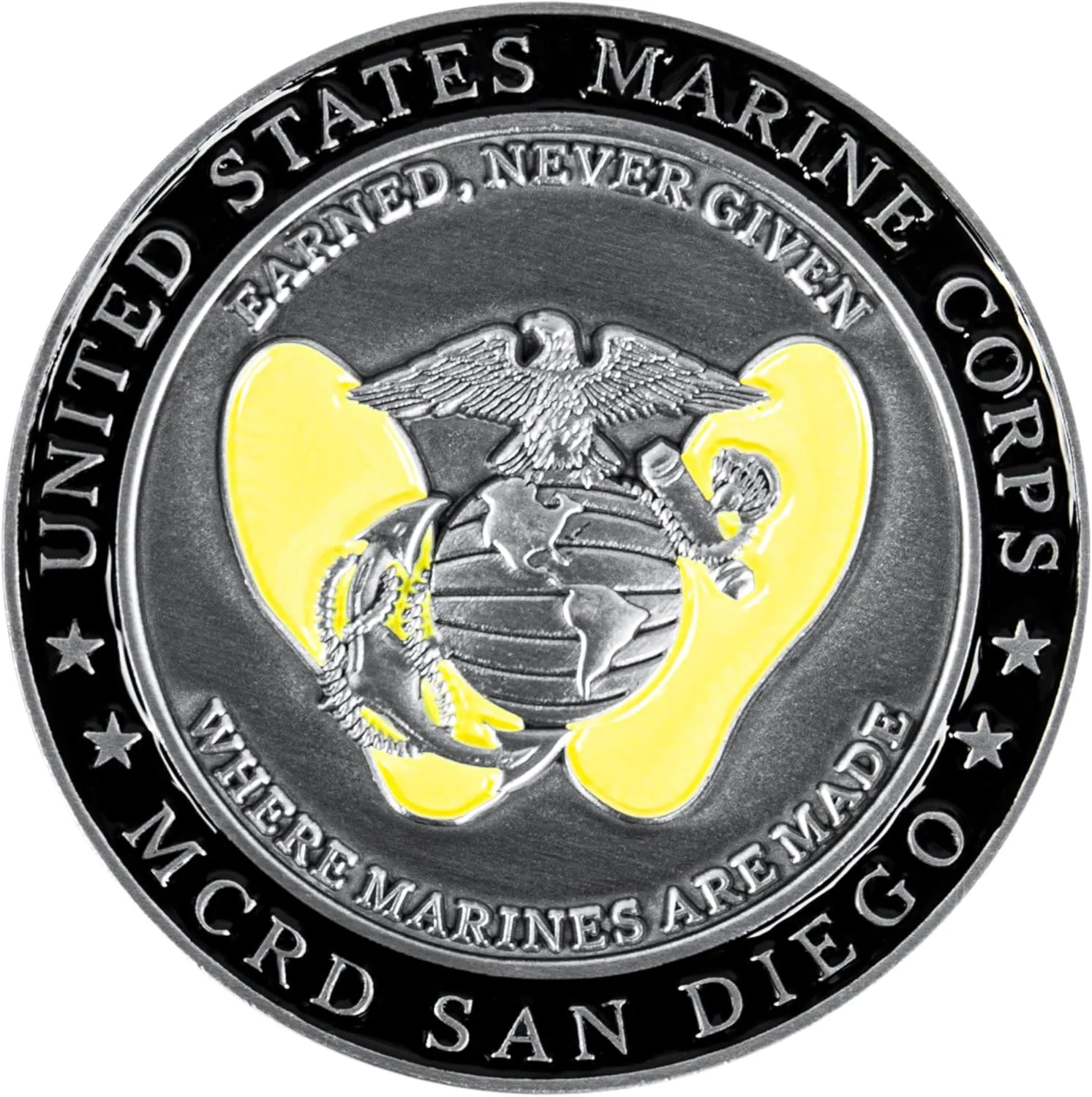 USMC Marine Corps Recruit Depot San Diego Challenge Coin - Officially Licensed USMC Collectible