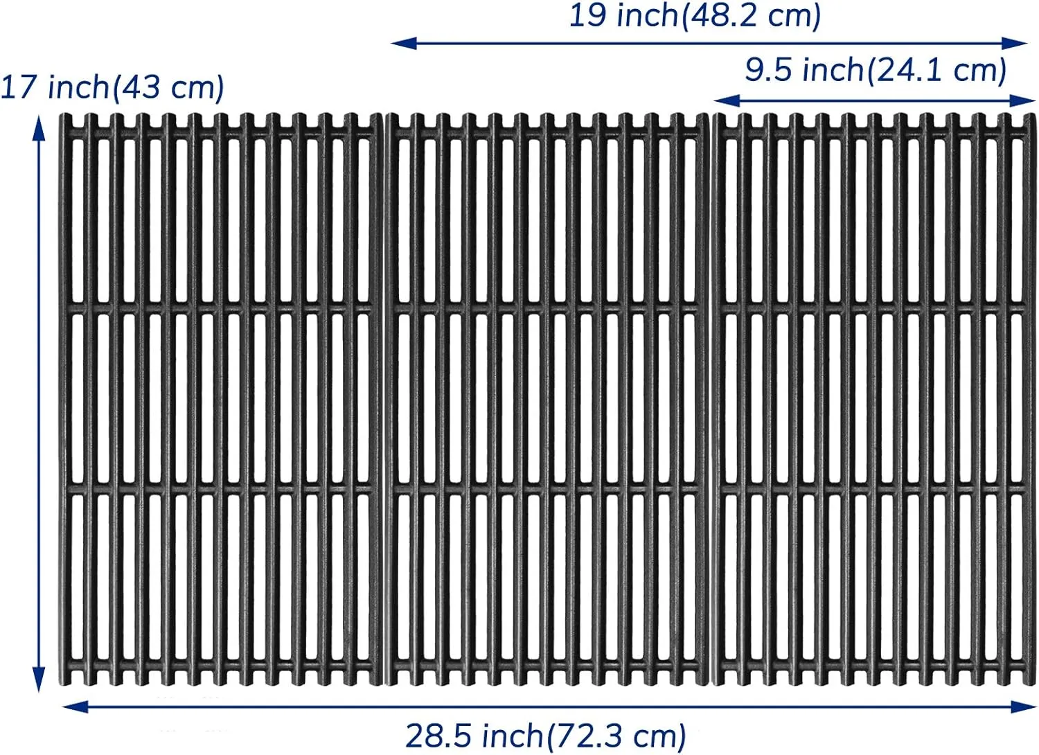 Utheer 17 inch Cast Iron Cooking Grate for Gas Grill Fit for Charbroil Tru Infrared 463242715 463242716 463276016 466242715 466242815 463257520 G533-0009-W1 Lowe's 606682 Nexgrill 720-0882A Grill Grid