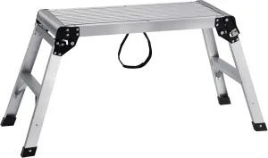 VEVOR Folding Work Platform, 30x12x20 Inch Aluminum Drywall Stool Ladder, 330 lbs Load Capacity Heavy Duty Work Bench w/Non-Slip Feet, Ideal for Washing Vehicles, Cleaning, Painting, Decorating