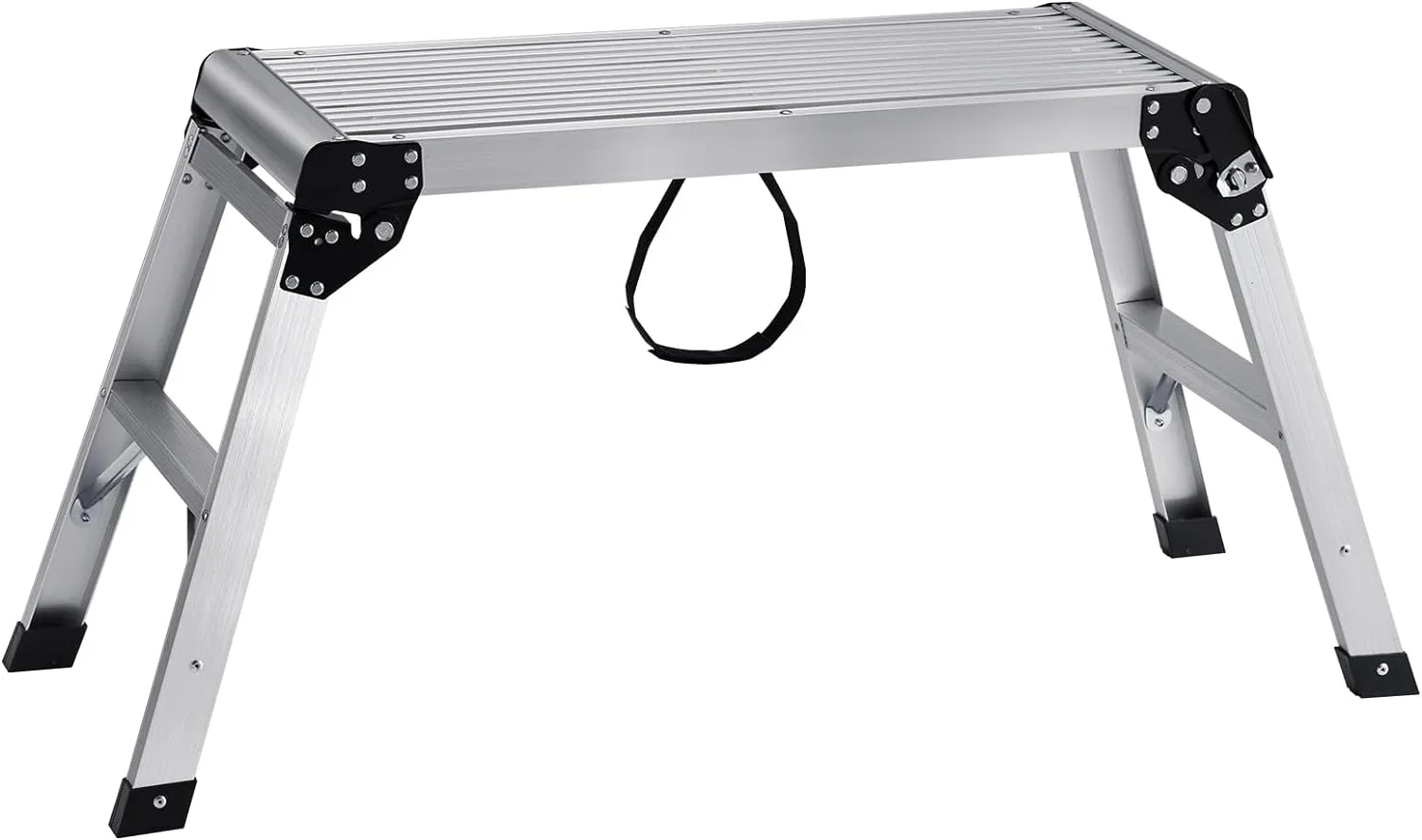 VEVOR Folding Work Platform, 30x12x20 Inch Aluminum Drywall Stool Ladder, 330 lbs Load Capacity Heavy Duty Work Bench w/Non-Slip Feet, Ideal for Washing Vehicles, Cleaning, Painting, Decorating