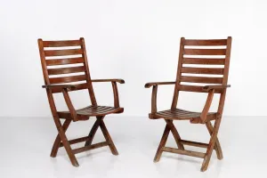 VINTAGE WOOD FOLDING ARMCHAIR BY: FELIX WOOD