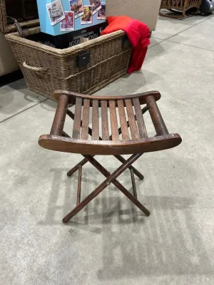 Vintage Wooden Folding Stool