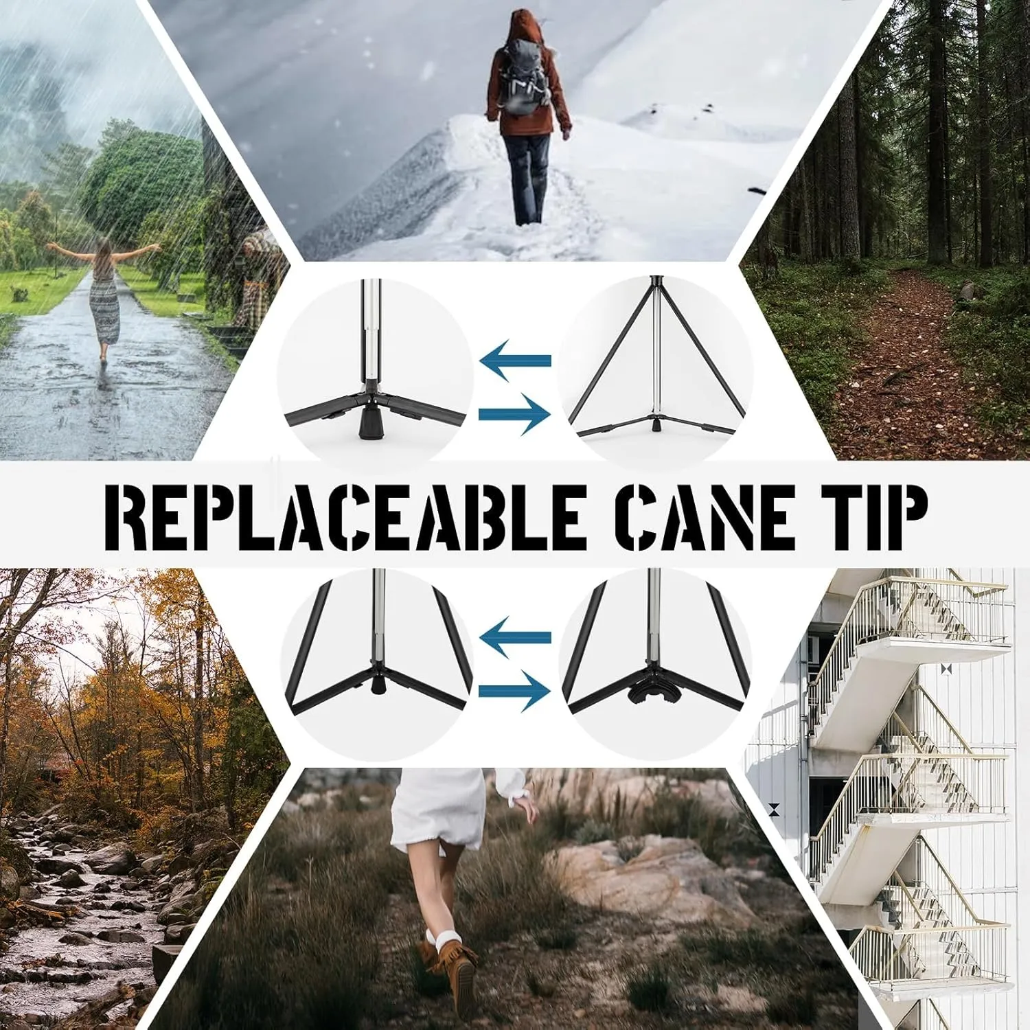 Walking Stick With Seat - Adjustable Portable Cane, Foldable Stool With 2 Bases, Pocket Storage Bag and Removable Cushion - Aluminum Lightweight Mobility Aid Crutch