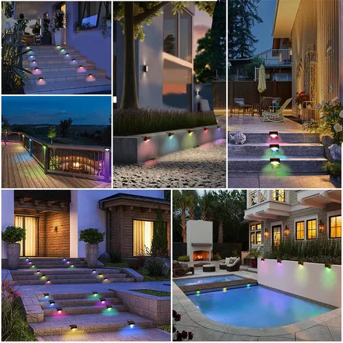 Waterproof Solar LED Step Lighting for Outdoor Elegance and Safety