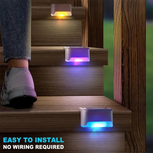 Waterproof Solar LED Step Lighting for Outdoor Elegance and Safety
