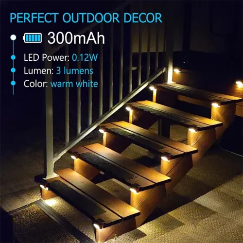 Waterproof Solar LED Step Lighting for Outdoor Elegance and Safety