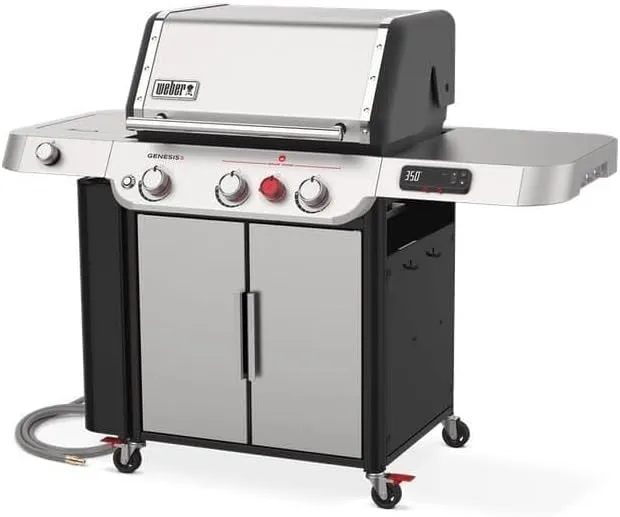 Weber Genesis SX-335 Natural Gas Smart Grill, Stainless Steel