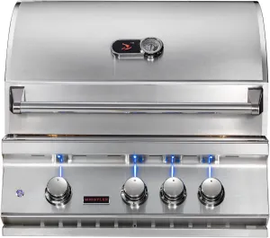 Whistler Built In 3-Burners Natural Gas Grill with Rear Infrared Burner,Lights,Rosisserie Kit,Cover and NG Conversion Kit for Outdoor Kitchen Island