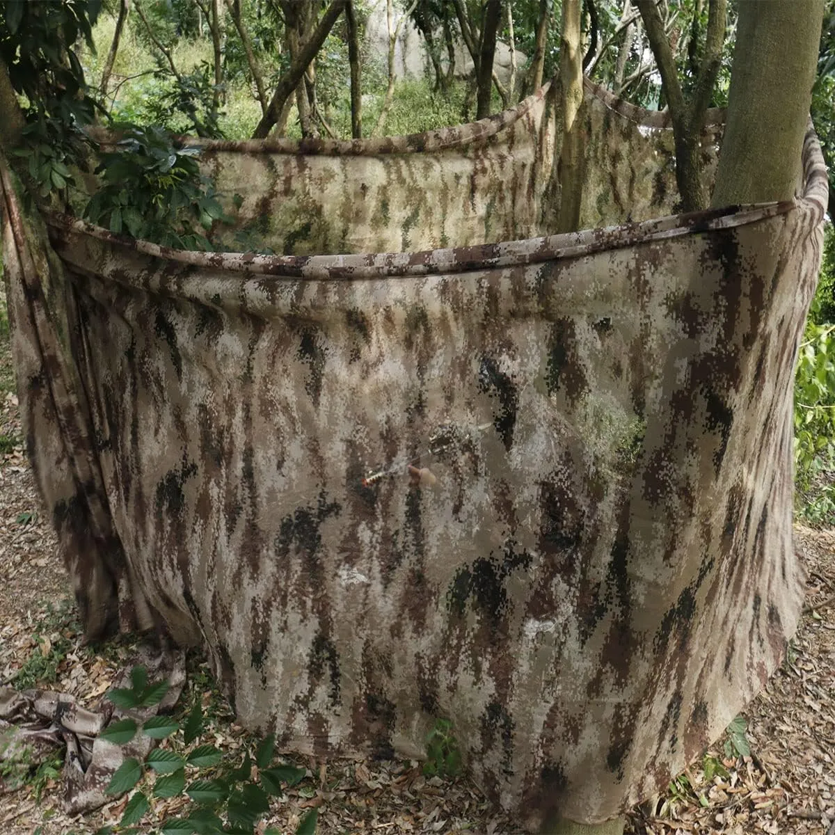 WINWAY 300D Camo Burlap Camouflage Netting Quiet Mesh Net for Hunting Sunshade Camping Concealment Shooting Blinds…