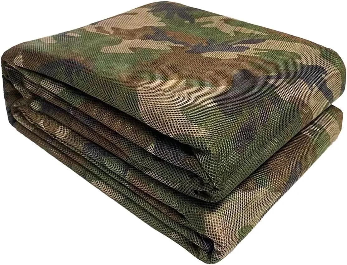WINWAY 300D Camo Burlap Camouflage Netting Quiet Mesh Net for Hunting Sunshade Camping Concealment Shooting Blinds…