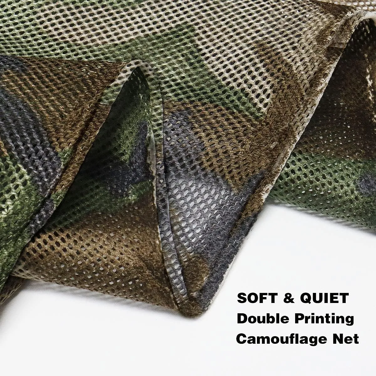 WINWAY 300D Camo Burlap Camouflage Netting Quiet Mesh Net for Hunting Sunshade Camping Concealment Shooting Blinds…