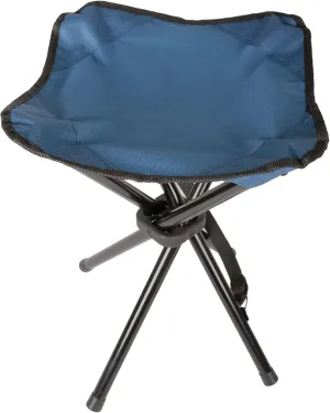 World Famous Sports Folding Camp Stool, Blue, 16 x 12 x 12 Inches, Supports Up to 200 Pounds