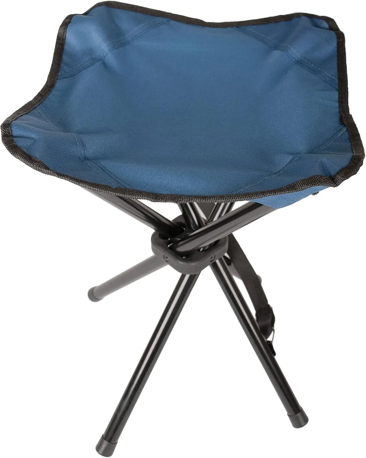 World Famous Sports Folding Camp Stool, Blue, 16 x 12 x 12 Inches, Supports Up to 200 Pounds