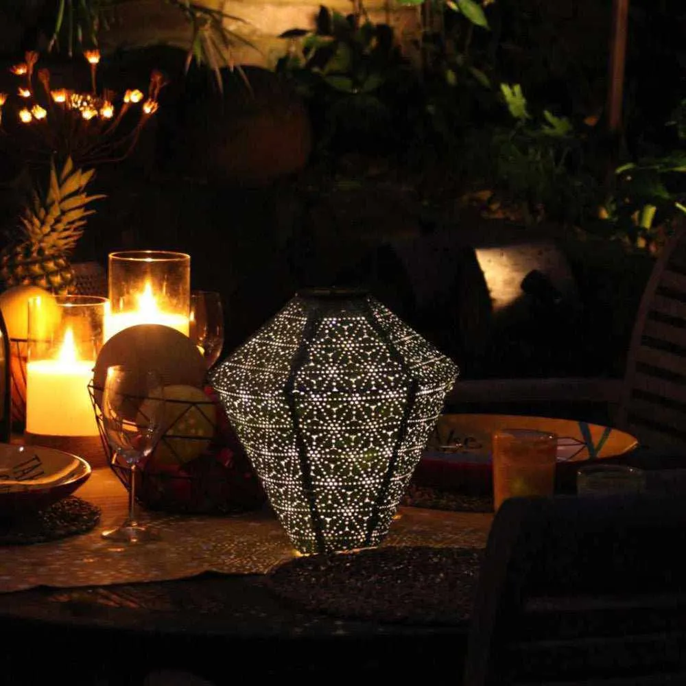 x3 Solar Lanterns Diamond Balloon Cylinder