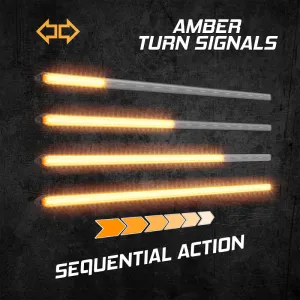 XK Glow 14In Switchback Grill Lights with Start-up Animation & Sequential Turn Signals