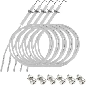 Yetaha 5PCS Grill igniter Wire Kit & Ceramic Electrode Replacement Parts for BBQ Grillware, Charbroil and Others Gas Grill Models, Fit for Vermont Castings/Jenn Air/Backyard Grill/Dyna-Glo/Chargriller