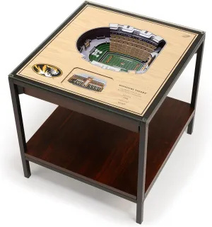 YouTheFan Missouri Tigers 25-Layer StadiumViews Lighted End Table - Faurot Field at Memorial Stadium
