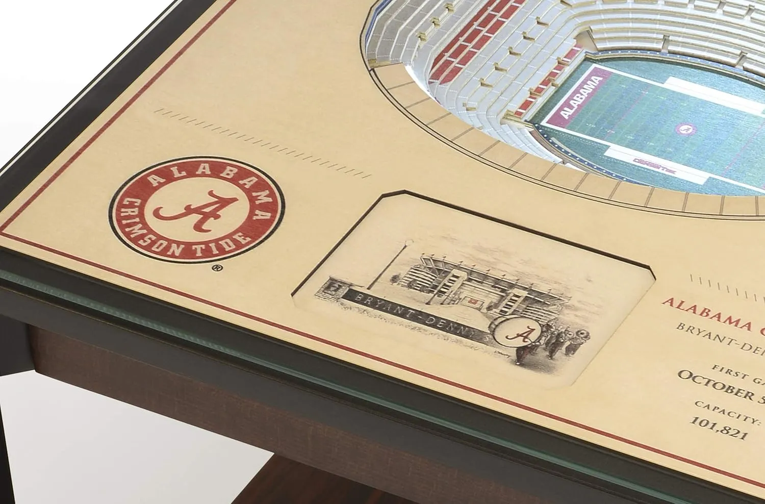 YouTheFan NCAA 25-Layer StadiumView Lighted End Table