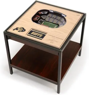 YouTheFan NCAA Colorado Buffaloes 25-Layer StadiumViews Lighted End Table - Folsom Field