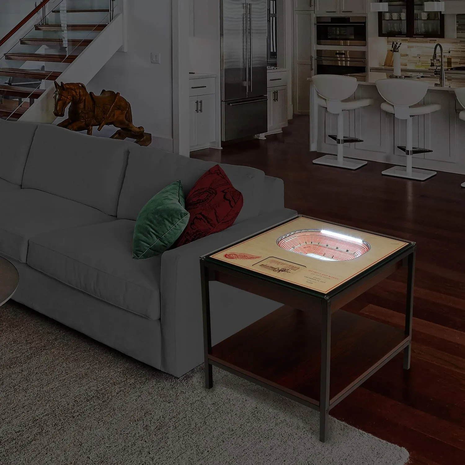 YouTheFan NHL Detroit Red Wings 25-Layer StadiumViews Lighted End Table - Joe Louis Arena