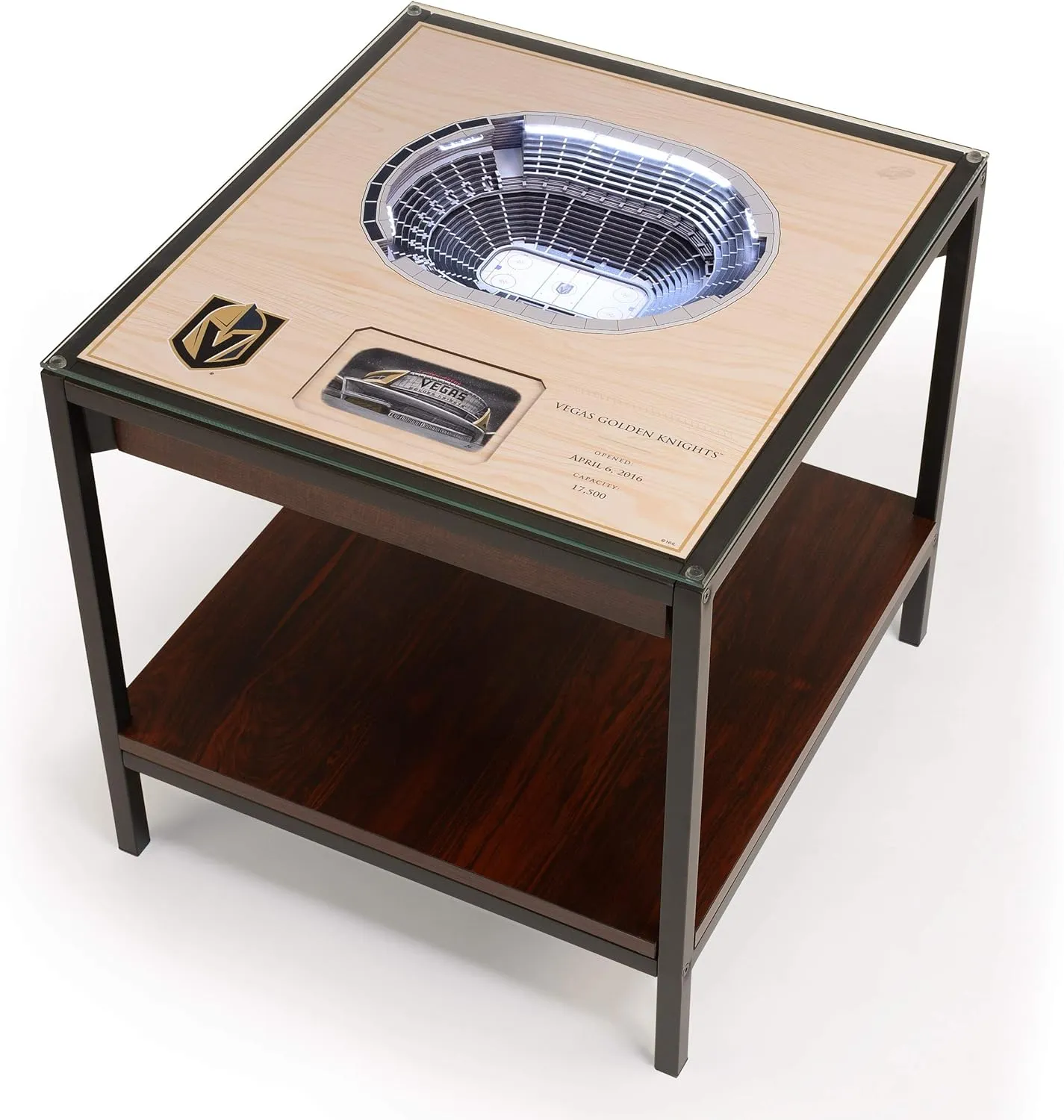 YouTheFan NHL Vegas Golden Knights 25-Layer StadiumViews Lighted End Table - T-Mobile Arena