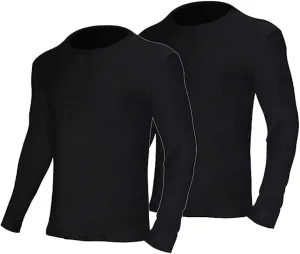 YUSHOW 2 Pack Men's Thermal Underwear Tops Long Sleeve Warm Thermal Shirts for Men Ultra Soft Base Layer