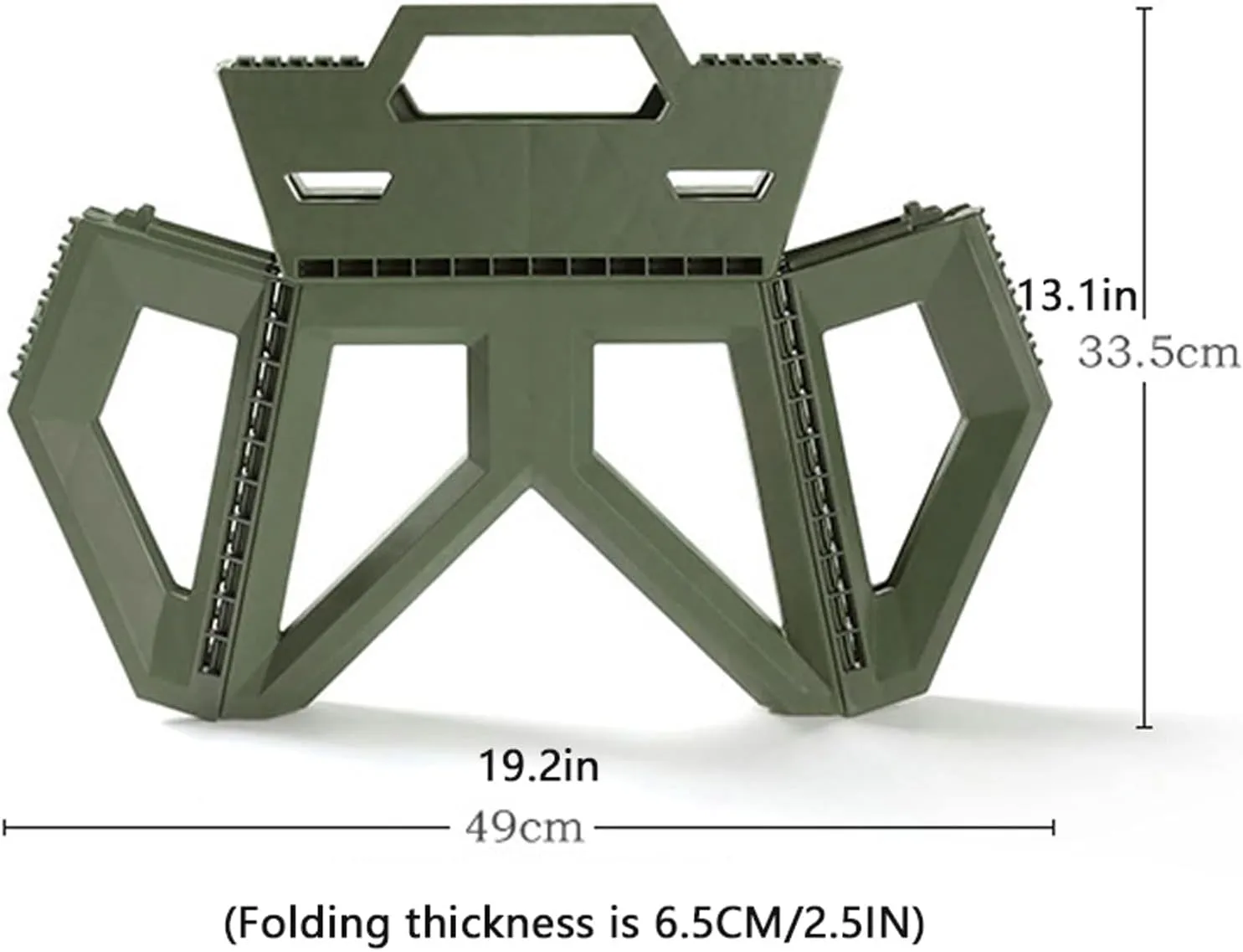 ZABEES Foot Rest Stool Japanese-Style Portable Outdoor Folding Stool High Load-Bearing Reinforced Pp Plastic Triangle Stool for Camping Fishing Padded Seat