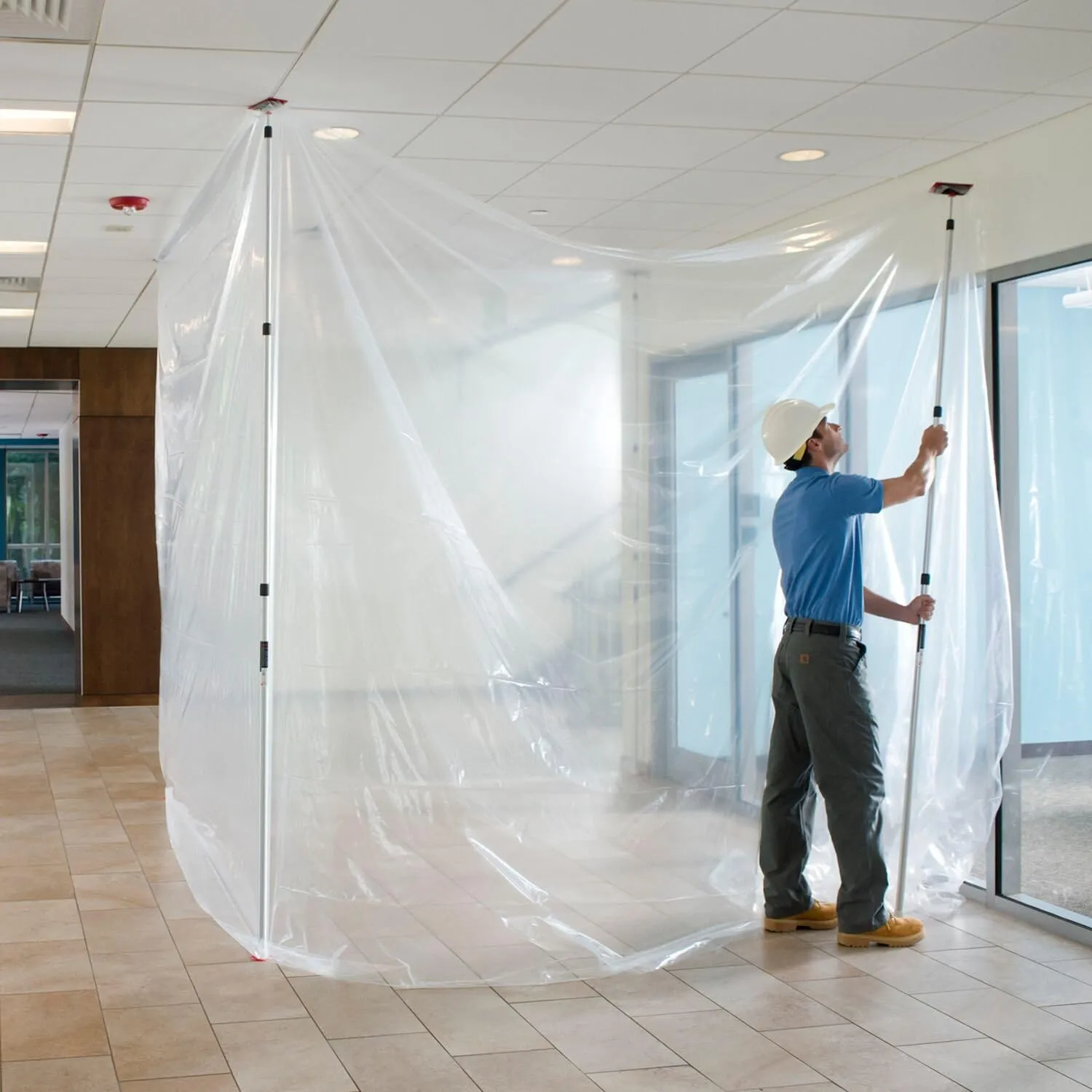 ZipWall KT20-PK6 ZipPole 20' Spring (12-Pack) Loaded Poles for Dust Barriers, 12 Pack