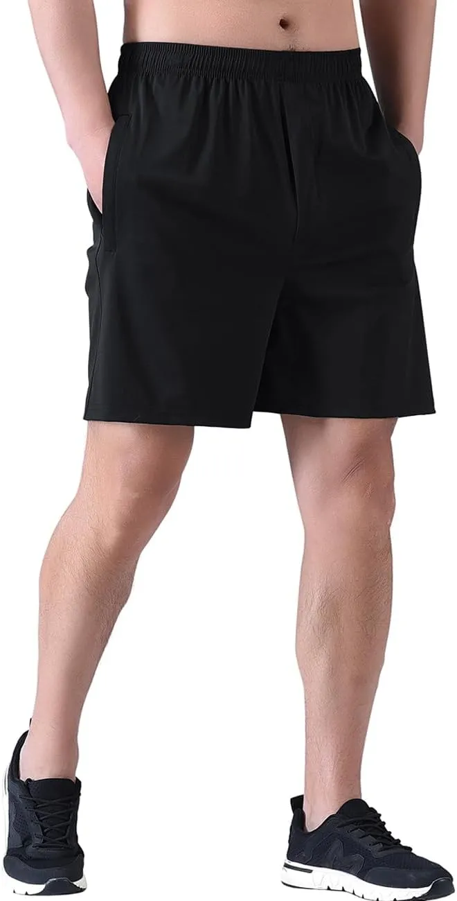 Zoulee Men's Lightweight Athletic Shorts Quick Dry Workout Sports Shorts 7"/ 5"/ 9" with Front Fly